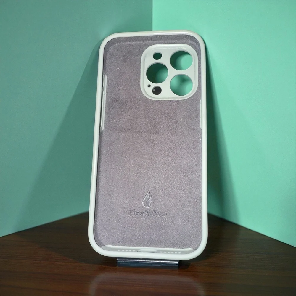 FireNova Liquid Silicone Phone Case for iPhone 14 13 15 Pro Max Sage Green